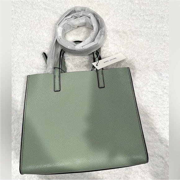 NWT Marc Jacobs Mini Grind satchel Tote bag Mint green color w crossbody strap - Picture 5 of 13